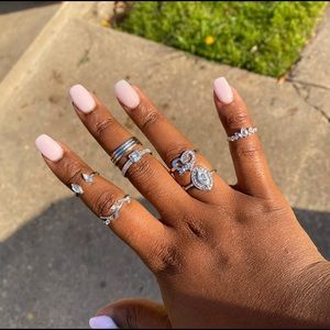 Silver Midi Ring Set (7)